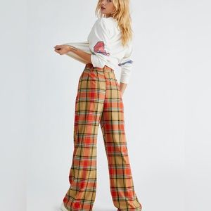 Free People Plaid Jules Pants (NEVER WORN)!!